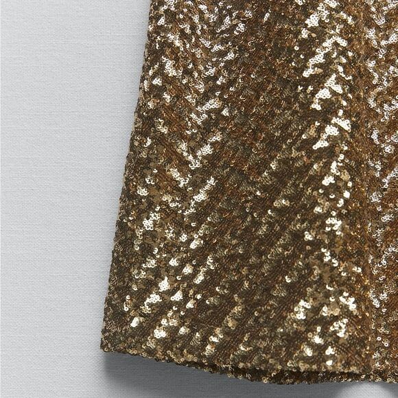 Zara KNIT MINI DRESS WITH SEQUINS MERMAIDCORE MERMAID CORE TAILOR SWIFT - Picture 8 of 13